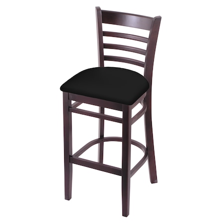 Holland Bar Stool Co 30" Bar Stool, Dark Cherry Finish, Black Vinyl Seat 314030DCBlkVinyl